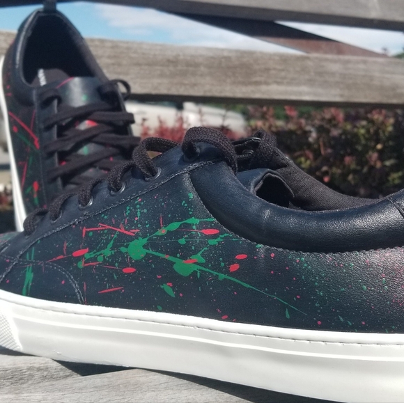 Paint Splatter Custom Sneakers Men's 11 - Picture 5 of 10